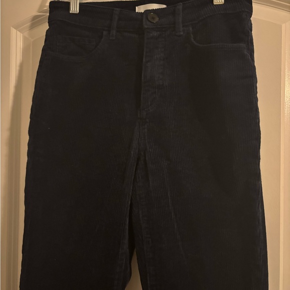 LOFT Navy straight Corduroy Pants - Picture 2 of 5